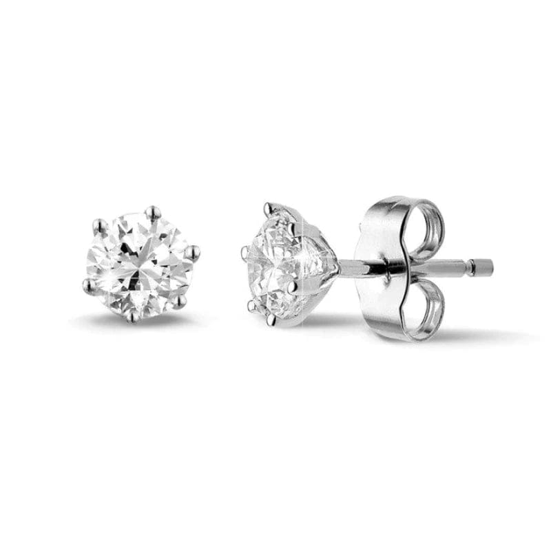 1,00 CT D VS1 STUD EARRINGS SIX PRONGS