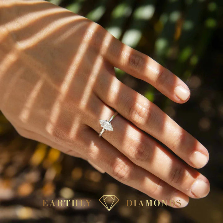 1Ct Solitaire Marquise Ring
