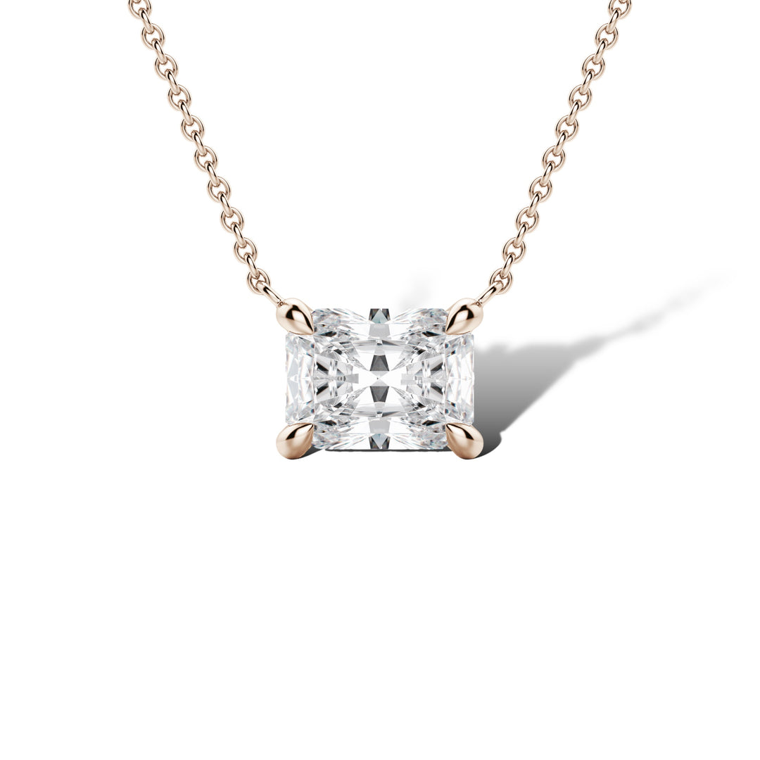 Radiant Horizontal Diamond Necklace