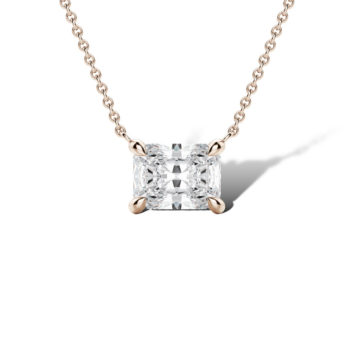 Radiant Horizontal Diamond Necklace