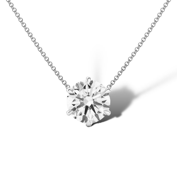 Round six prongs Necklace