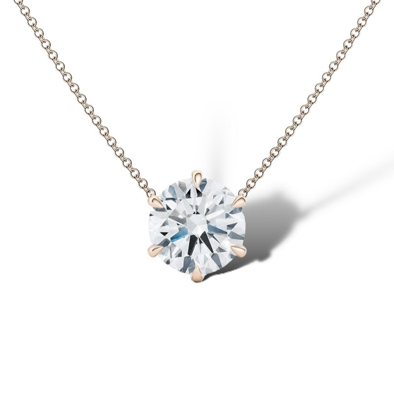 Round six prongs Necklace