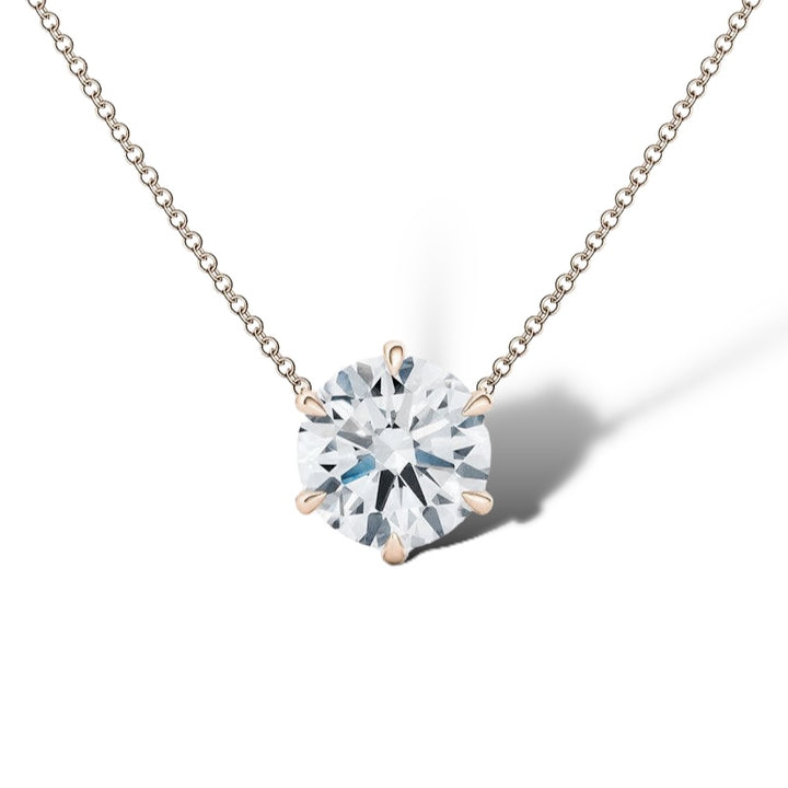 Round six prongs Necklace