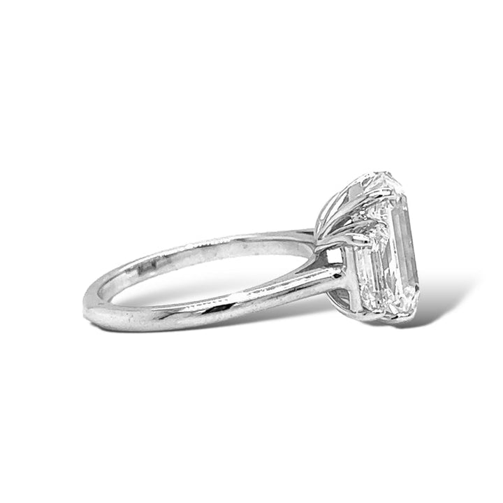 Emerald Three Stones Ring LG