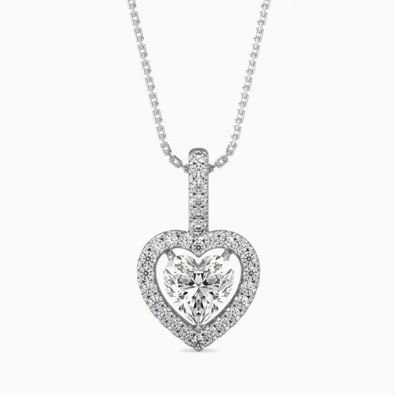 HALO HEART DIAMOND NECKLACE