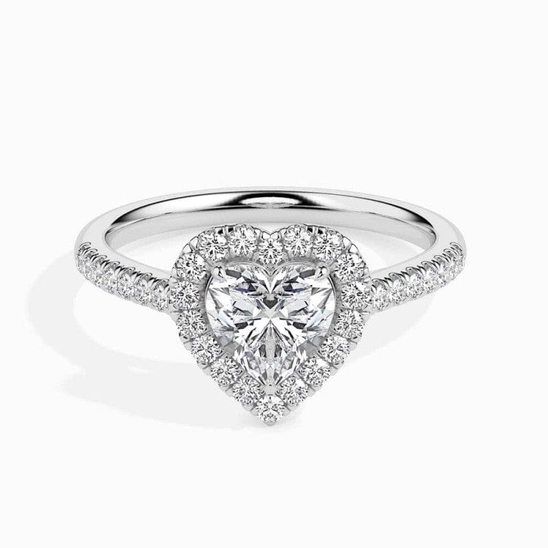 HALO HEART DIAMOND PAVE RING LG