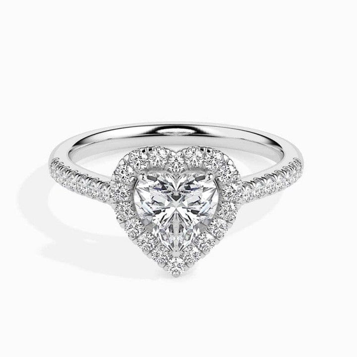 HALO HEART DIAMOND PAVE RING LG