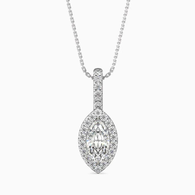 HALO MARQUISE DIAMOND NECKLACE