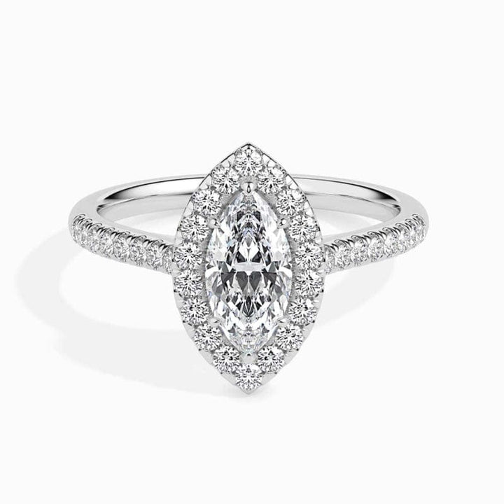 HALO MARQUISE DIAMOND PAVE RING LG