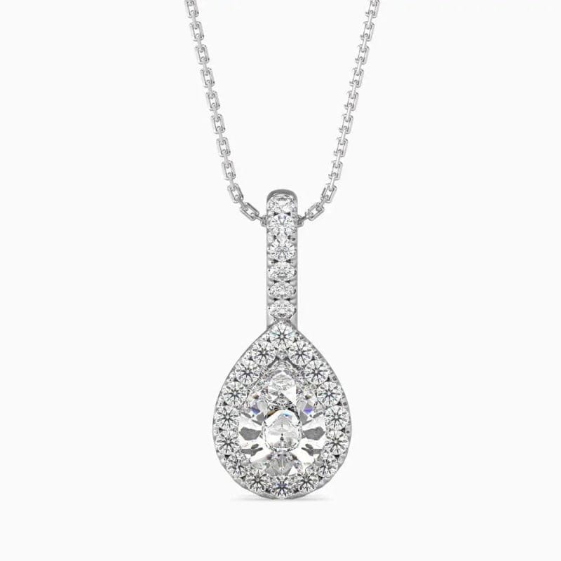 HALO PEAR DIAMOND NECKLACE