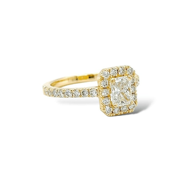 HALO RADIANT DIAMOND PAVE RING LG