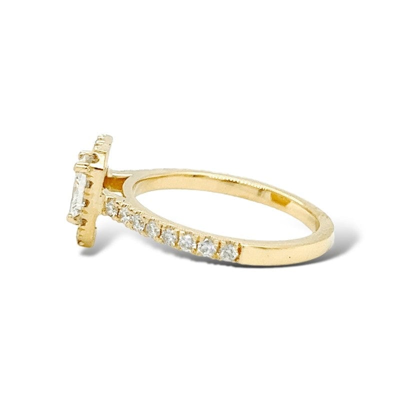 HALO RADIANT DIAMOND PAVE RING LG