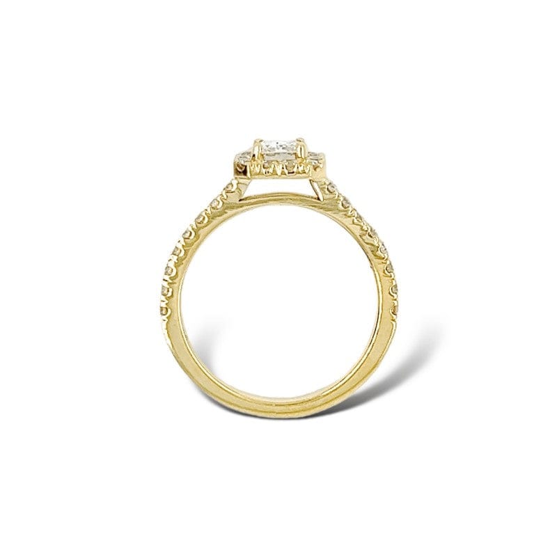 HALO RADIANT DIAMOND PAVE RING LG
