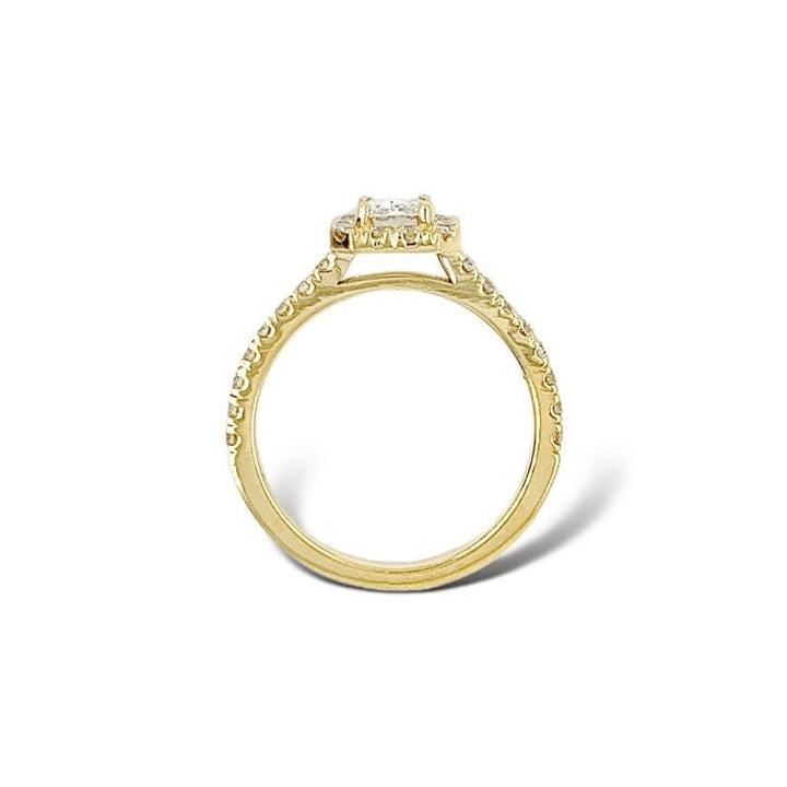 HALO RADIANT DIAMOND PAVE RING LG
