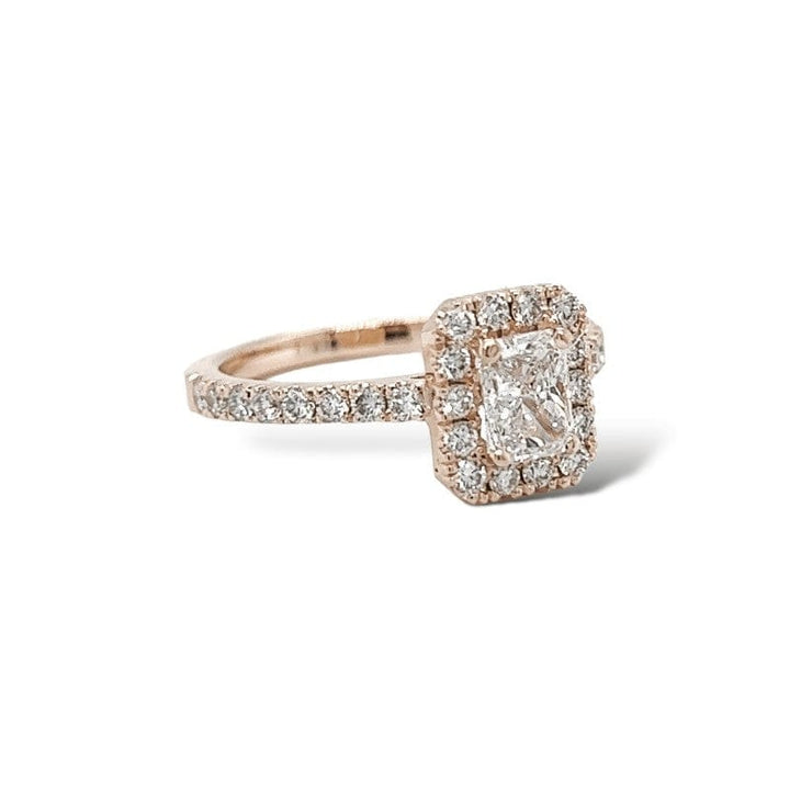HALO RADIANT DIAMOND PAVE RING LG