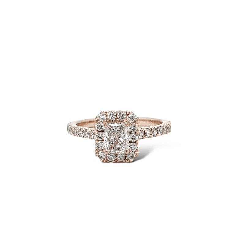 HALO RADIANT DIAMOND PAVE RING LG