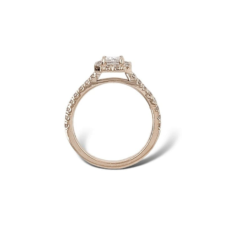 HALO RADIANT DIAMOND PAVE RING LG