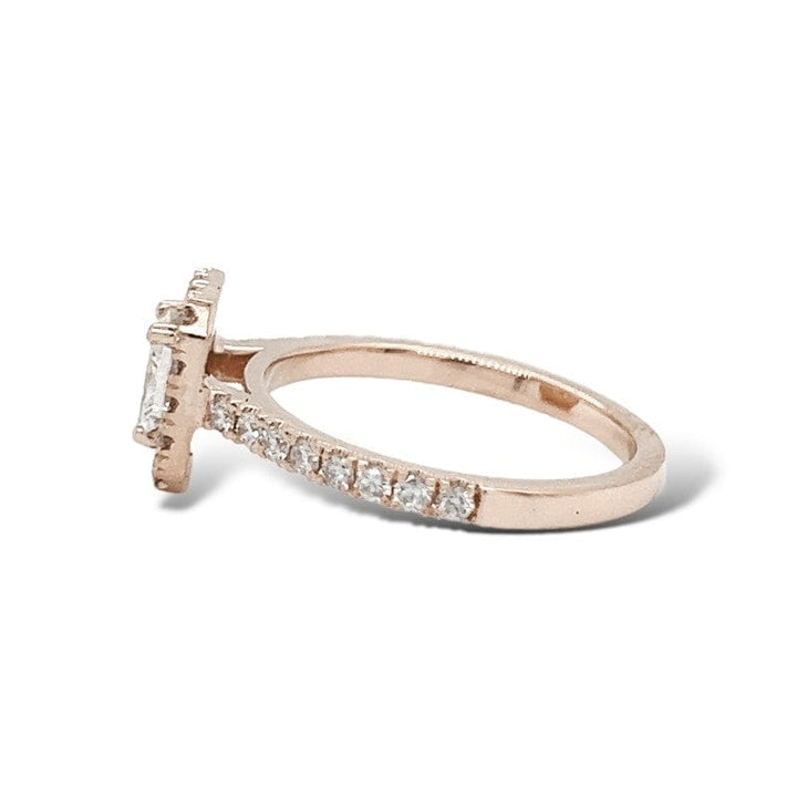 HALO RADIANT DIAMOND PAVE RING LG