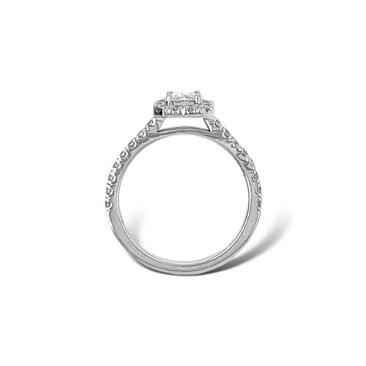 HALO RADIANT DIAMOND PAVE RING LG