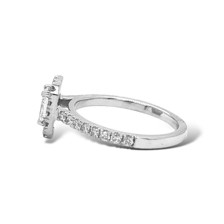 HALO RADIANT DIAMOND PAVE RING LG
