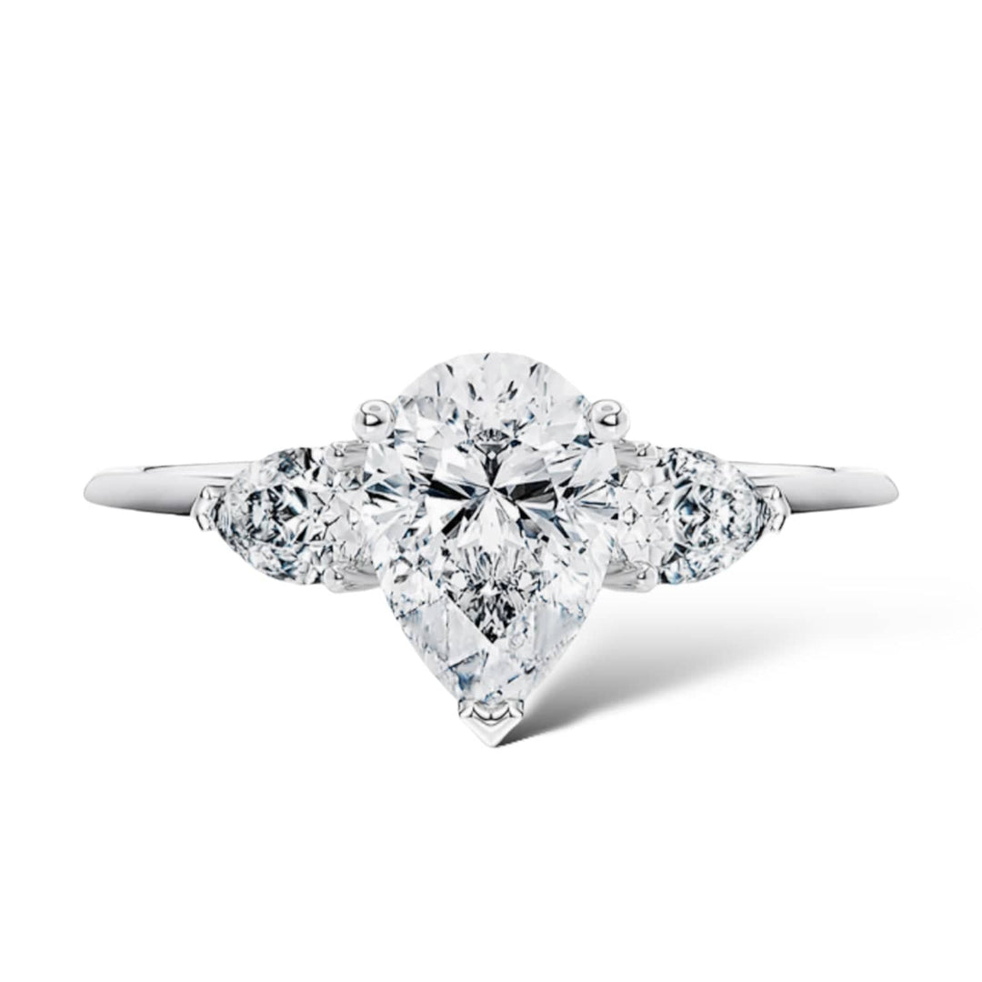 Pear Three Stones Ring LG