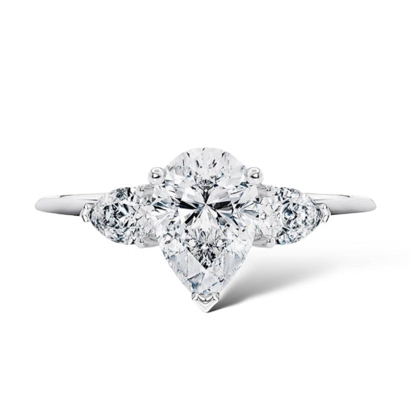Pear Three Stones Ring LG