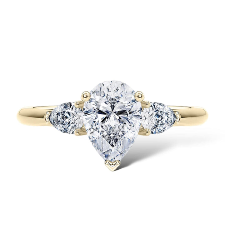 Pear Three Stones Ring LG