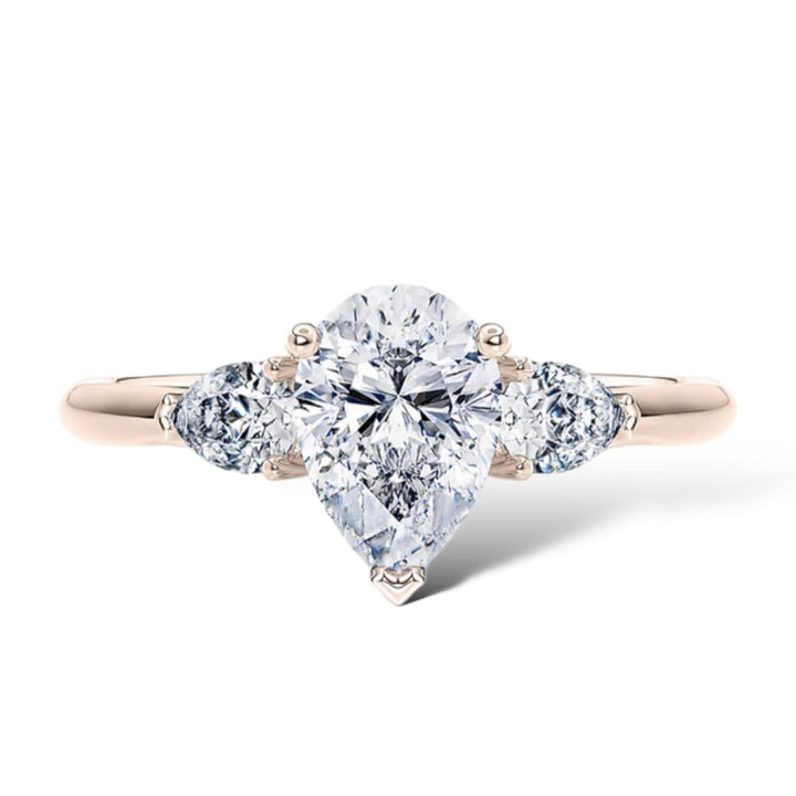 Pear Three Stones Ring LG