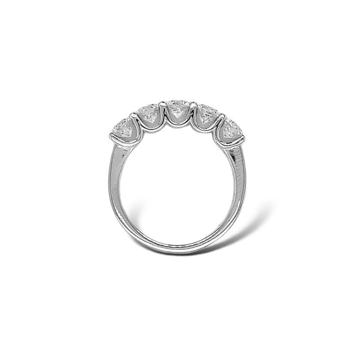 ROUND 5 DIAMONDS U RING LARGE
