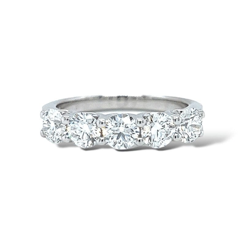 ROUND 5 DIAMONDS U RING LARGE