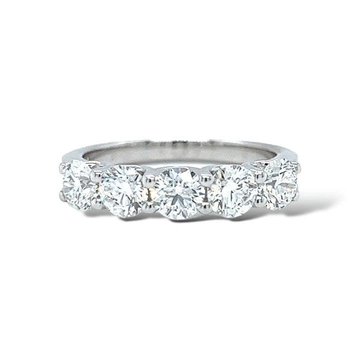 ROUND 5 DIAMONDS U RING LARGE