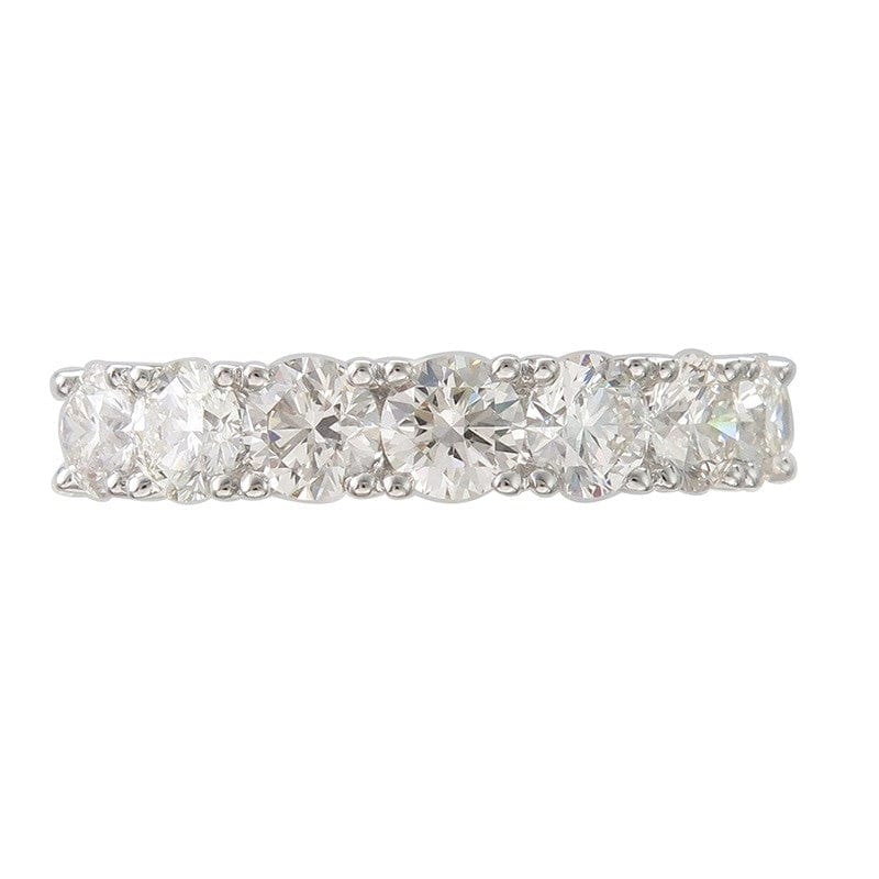 SEVEN ROUND DIAMOND U RING