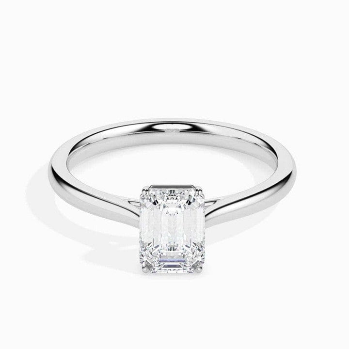 SOLITAIRE EMERALD DIAMOND RING LG