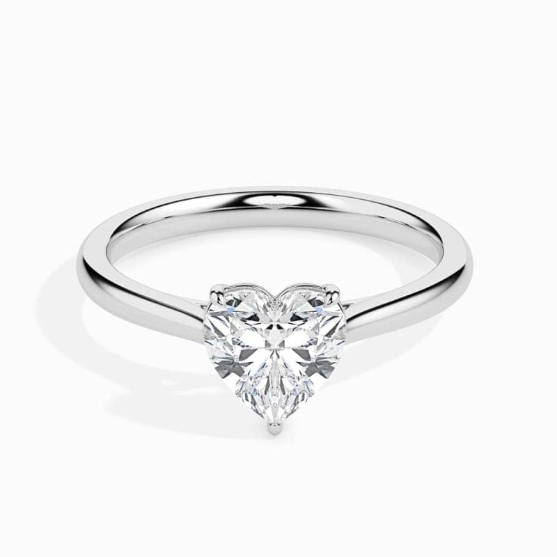 SOLITAIRE HEART DIAMOND RING LG