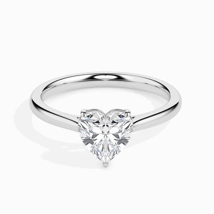 SOLITAIRE HEART DIAMOND RING LG