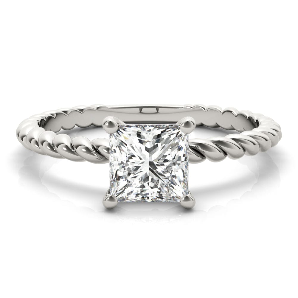 TWISTED SOLITAIRE PRINCESS DIAMOND RING LG