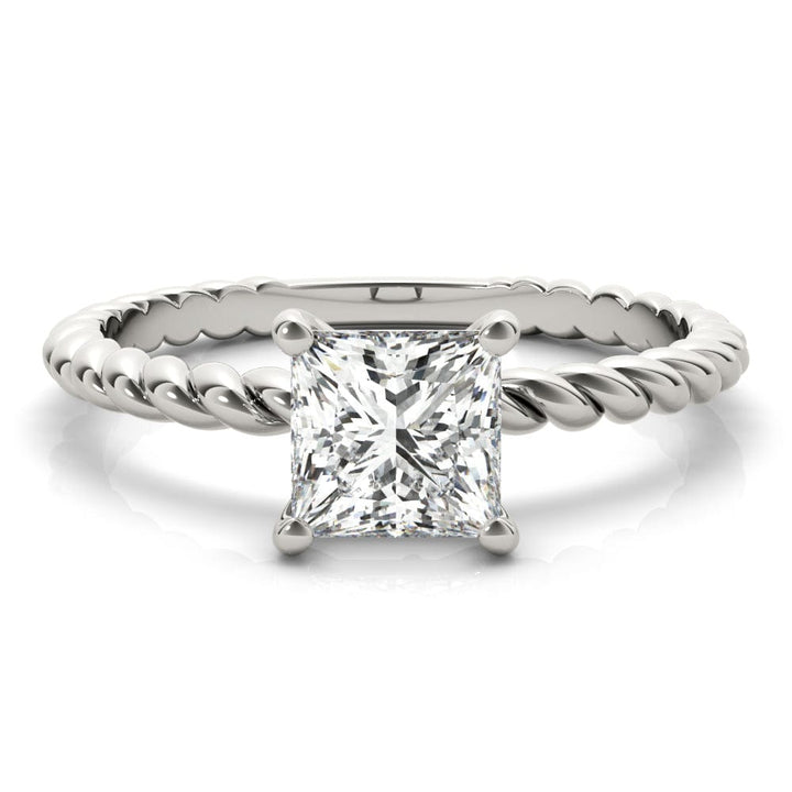 TWISTED SOLITAIRE PRINCESS DIAMOND RING LG