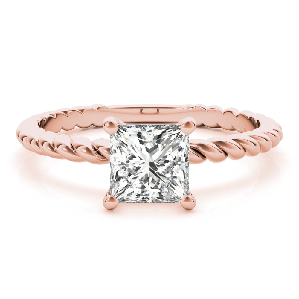 TWISTED SOLITAIRE PRINCESS DIAMOND RING LG