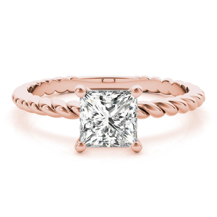 TWISTED SOLITAIRE PRINCESS DIAMOND RING LG