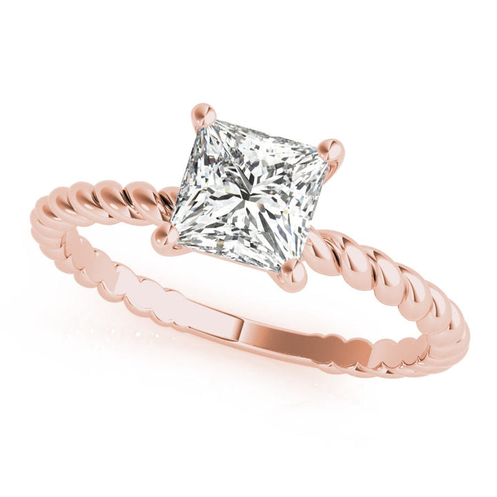 TWISTED SOLITAIRE PRINCESS DIAMOND RING LG