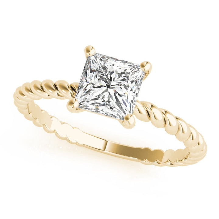 TWISTED SOLITAIRE PRINCESS DIAMOND RING LG