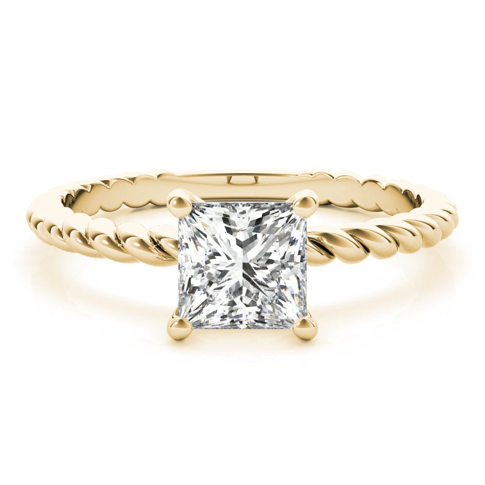 TWISTED SOLITAIRE PRINCESS DIAMOND RING LG