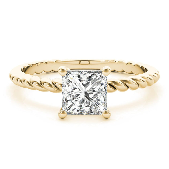 TWISTED SOLITAIRE PRINCESS DIAMOND RING LG