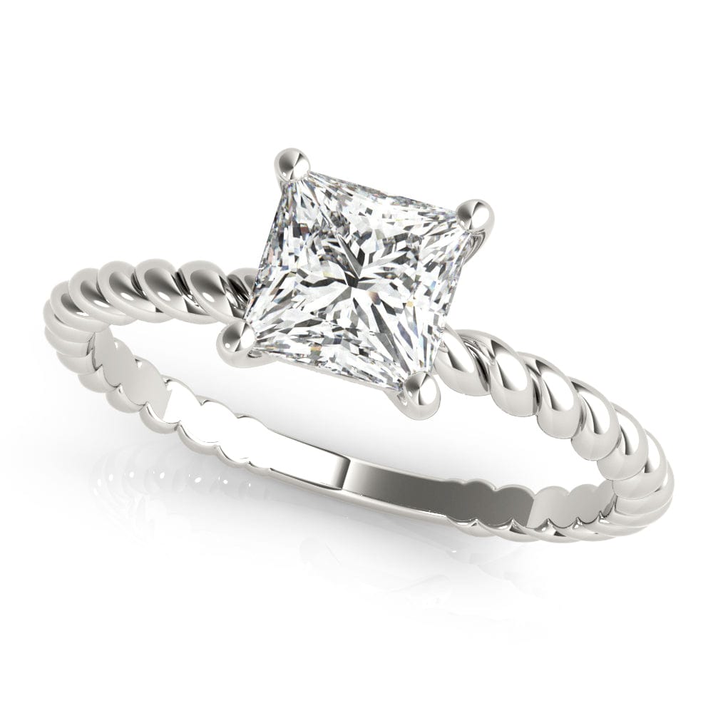 TWISTED SOLITAIRE PRINCESS DIAMOND RING LG