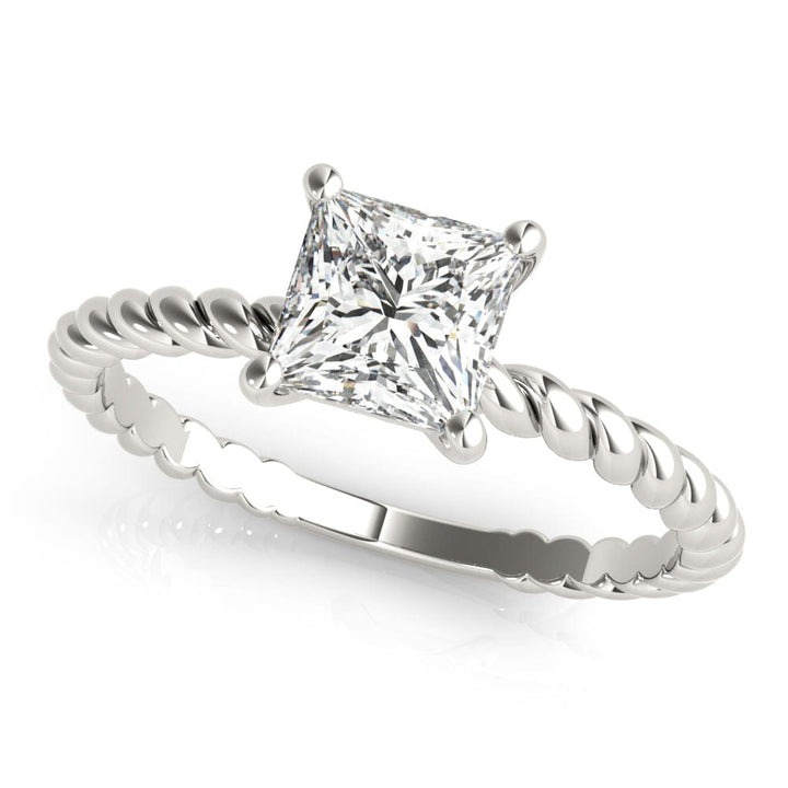 TWISTED SOLITAIRE PRINCESS DIAMOND RING LG